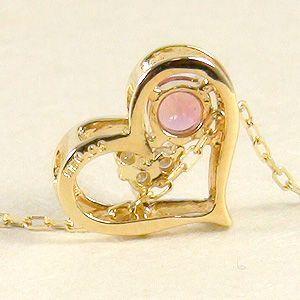 5月誕生石ハートモチーフエメラルドペンダントネックレスK18ゴールド