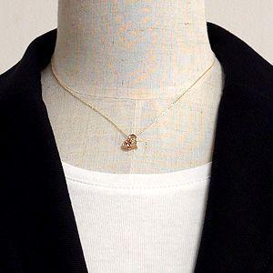 5月誕生石ハートモチーフエメラルドペンダントネックレスK18ゴールド