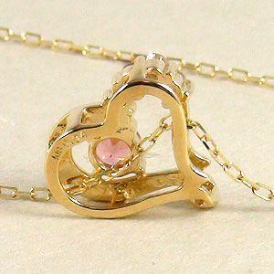 5月誕生石ハートモチーフエメラルドペンダントネックレスK18ゴールド