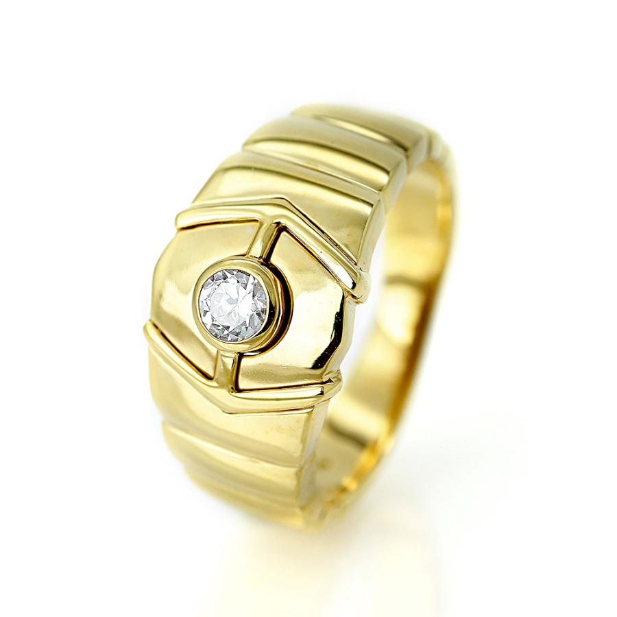 18金ダイヤモンドメンズリング K18ゴールドユニセックス指輪刻印入り