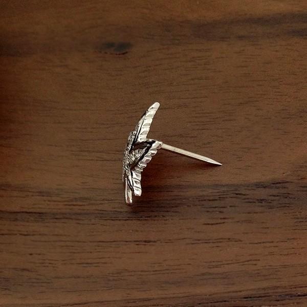 リーフタイピンラぺルピンタイタックPT900ダイヤモンド付 プラチナ