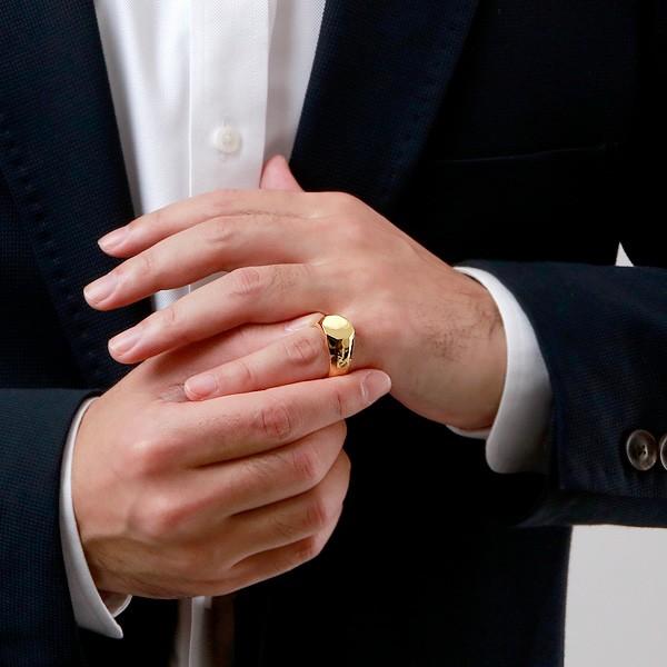 18金メンズリング ゴールド指輪 大人の重さに拘ったK18 メンズリング