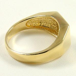 数量限定 18金 印台 リング メンズ 男 指輪 K18 ゴールド 金 人気 【HOV1743947664】(61180円)