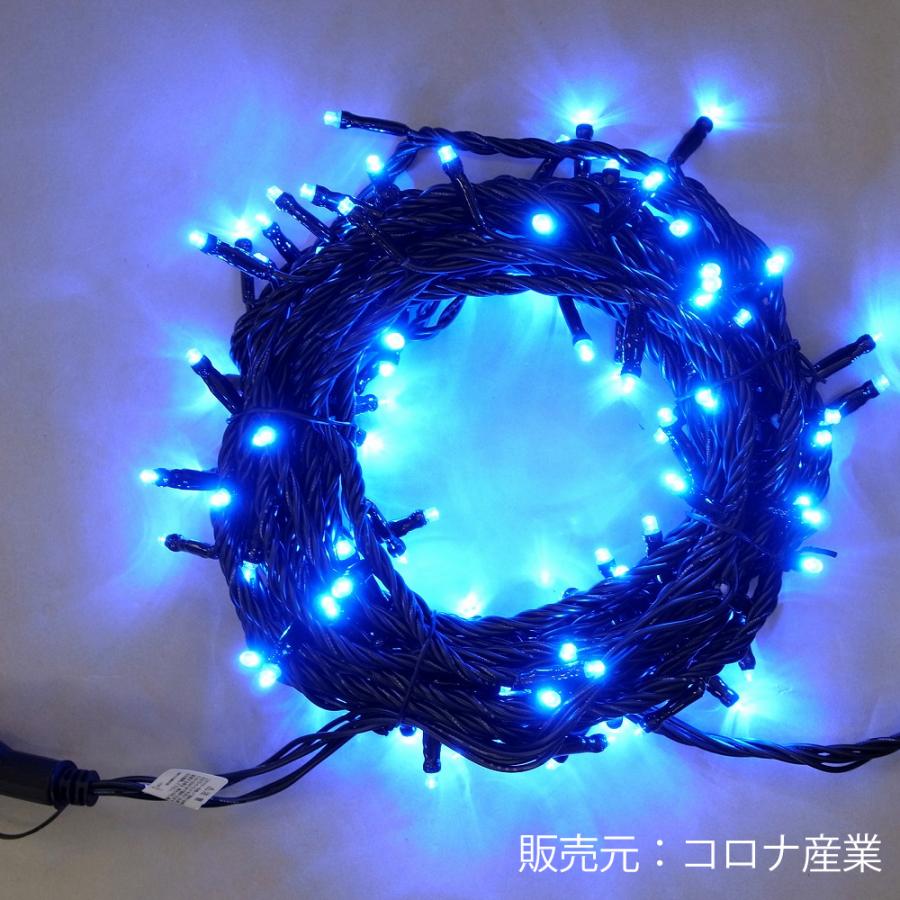 イルミネーション 青色ライト【LEDストレートライト100球】クリスマス 屋外 屋内 装飾 イベント 歓送迎会 施設などに【電源別売り・青色 ...