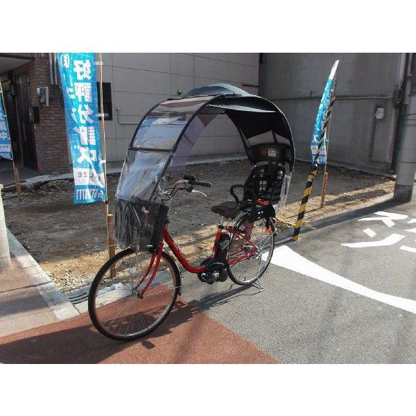 育児グッズ さすべえ ポンチョの３人乗りに紺色生地の子供乗せ自転車の雨除け ブラック リムジンmr Burakku Codomomr コロポックル 通販 Yahoo ショッピング