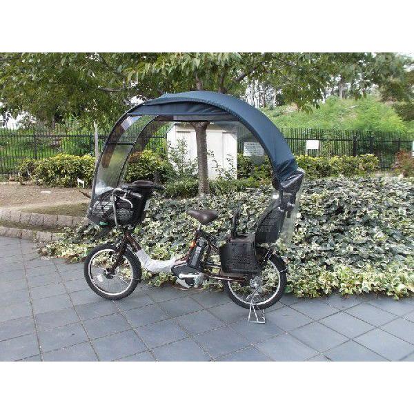 自転車 マタニティ ベビー 用品チャイルドシート カバー 子供椅子 ３人乗り 子供のせ 屋根 黒色生地(サイドパーツ付き）ギュットバビーＶＲB｜coropokkuru｜02