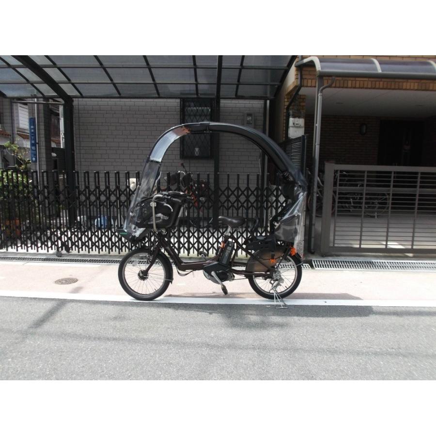 自転車 カバー 屋根 ポンチョ 傘 雨グッズ、チャイルドシート 雨除け 日よけ 用品 アクセサリー (175-180cm対応)   紺色  キッズNPGK_3