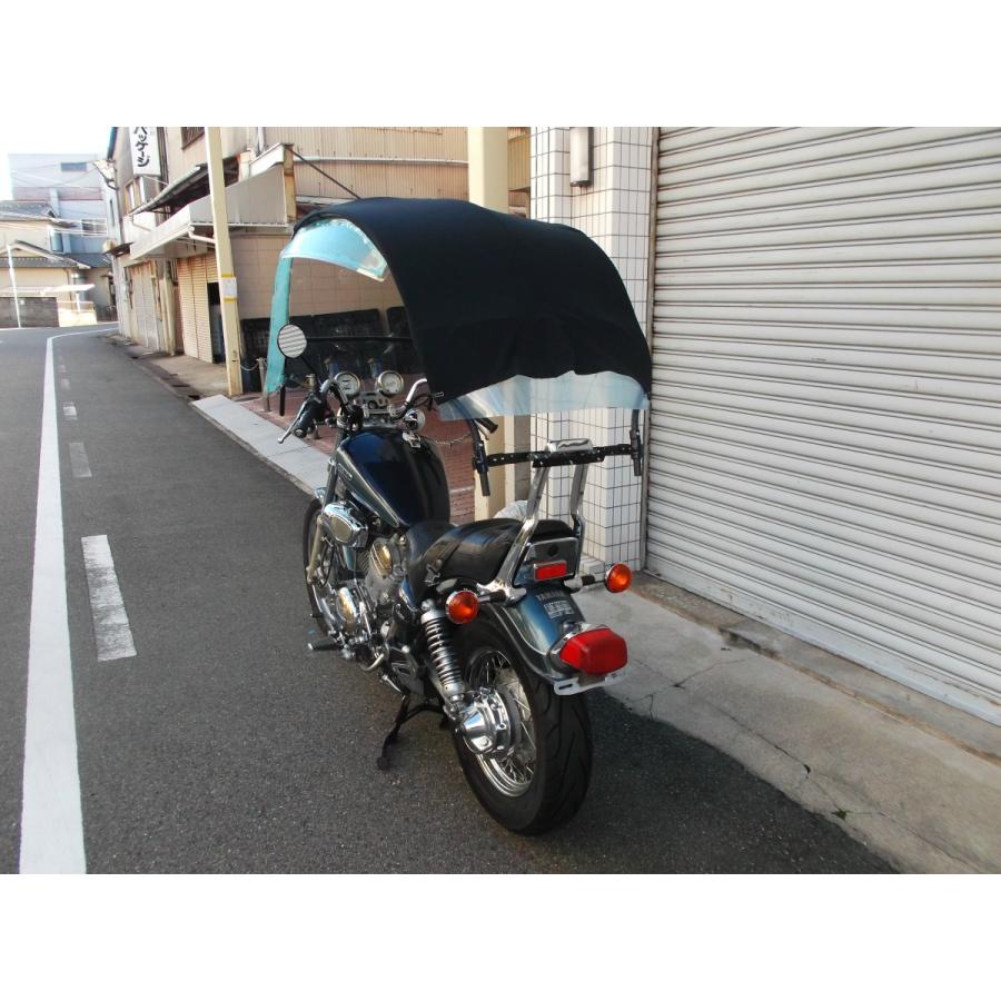 スーパーカブ バイク オートバイ 屋根 雨除け 日よけ パーツ 通勤 通学 グッズ  アクセサリー  サイドパーツつきモデル SSNSの画像