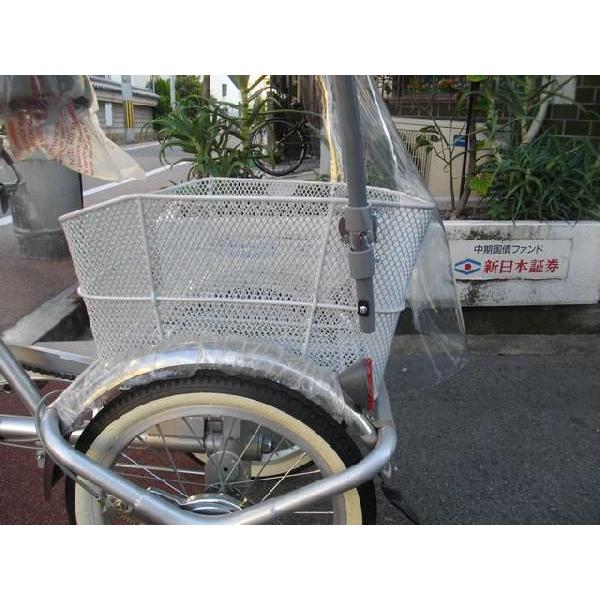 自転車の屋根が３輪 電動 アシスト 自転車 グッズ、雨除け、日除け、風よけ　シニア、高齢者、社内に シャドー３輪自転車レベル１｜coropokkuru｜04