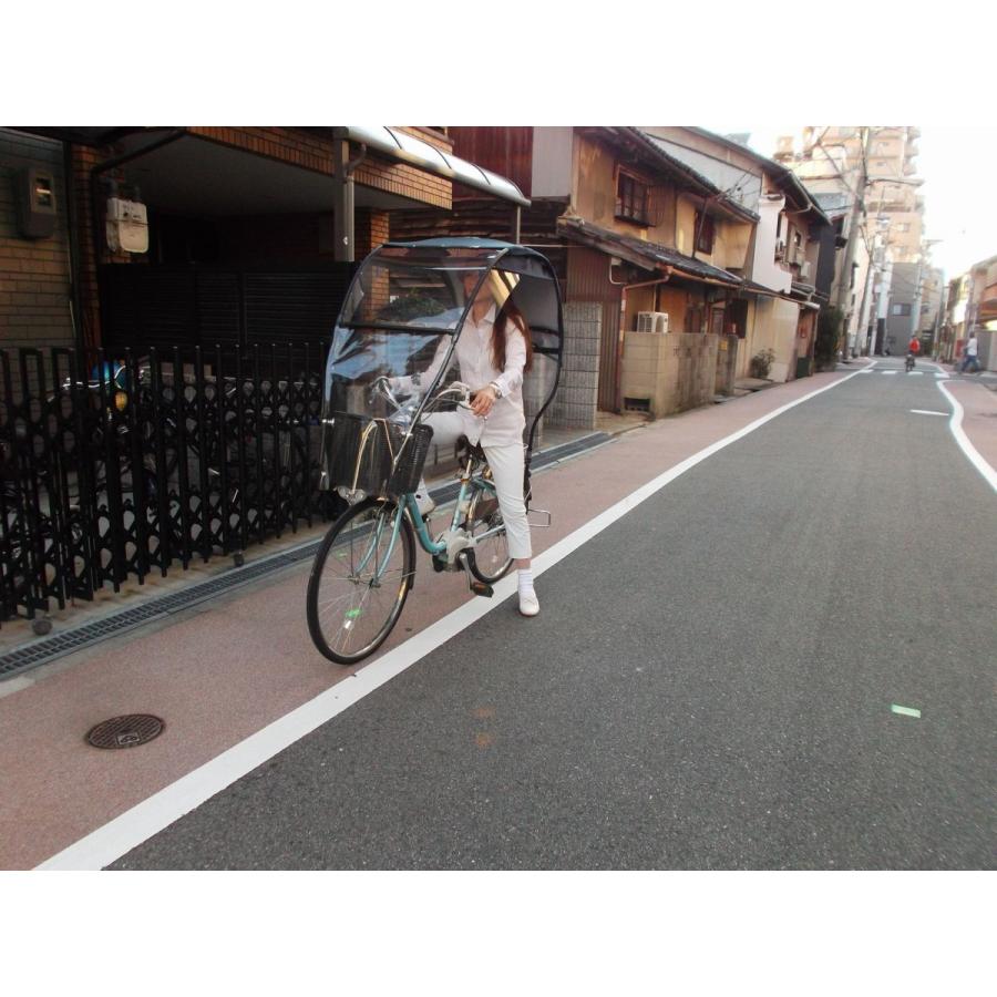 高身長用）自転車に屋根、UVカット、日除け雨除けに紺の防水生地、子供椅子、チャイルドシートのグッズ(１重、サイド付）シャドーNDS｜coropokkuru