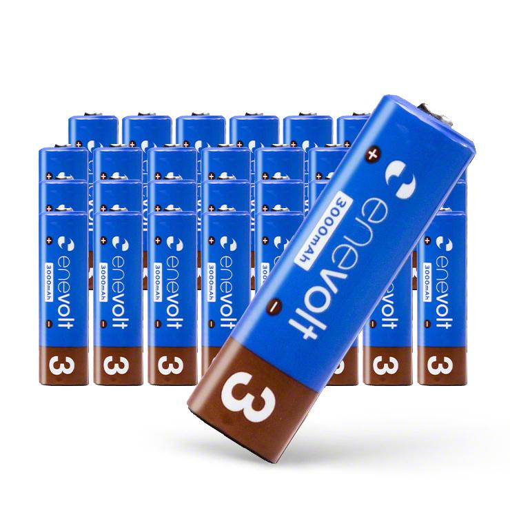 充電池 単3 単三 セット 32本 エネボルト ニッケル水素充電池 乾電池 3000mAh 単3タイプ カラフル 単3電池 単三電池 防災 | enevolt | 20