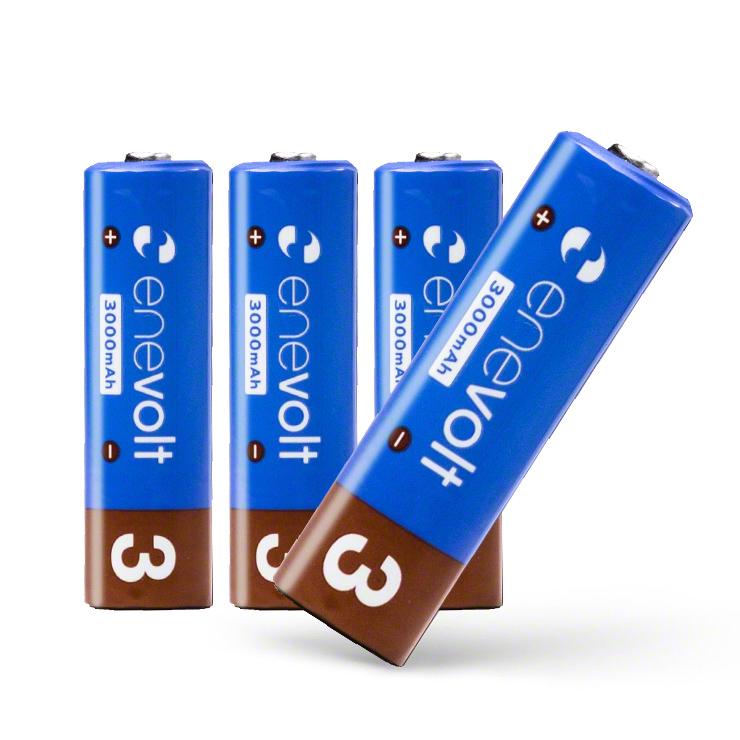 『メール便送料無料！』 充電池 単3 単三 セット 4本 エネボルト ニッケル水素充電池 乾電池 3000mAh 単3タイプ カラフル 単3電池 単三電池 防災 | enevolt | 20