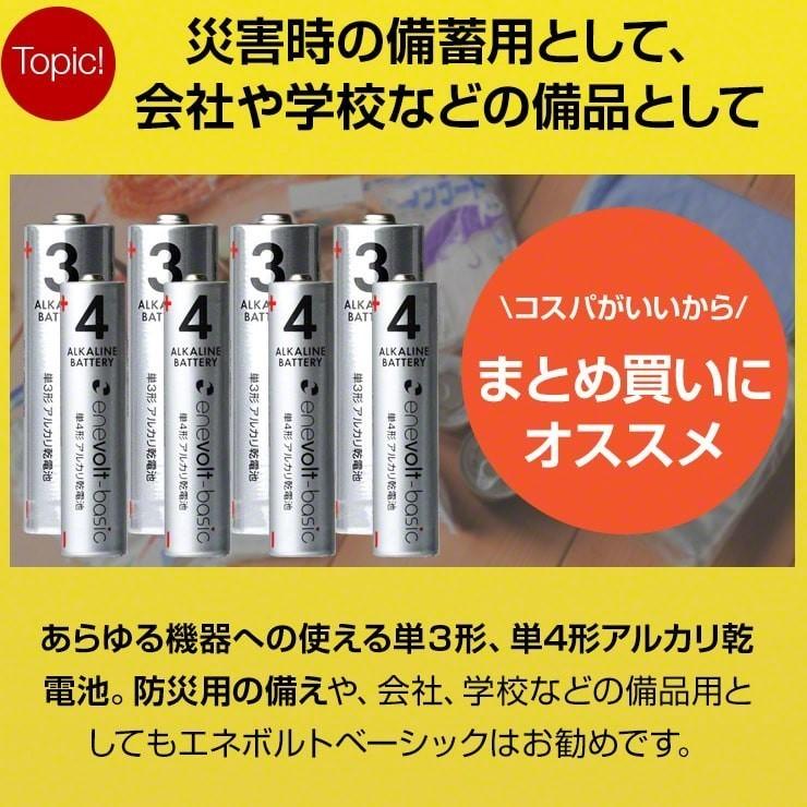enevolt 『2年保証』 電池 単3 単4 100本セット 防災 単三電池 単四 