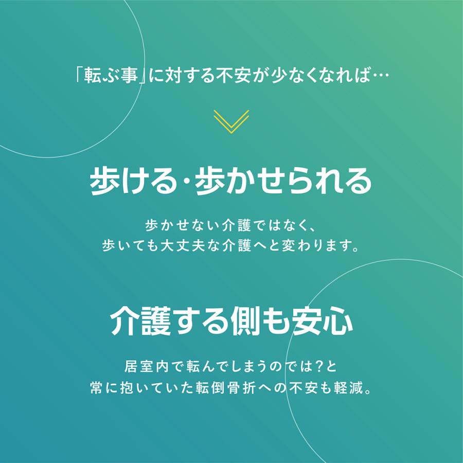 おくだけ ころやわ (225cm × 120cm) 【転倒予防学会推奨品認定】車いす・歩行器ご利用の方にもおすすめ 個室や特別室に最適 転倒骨折対策　介護・医療機関向け