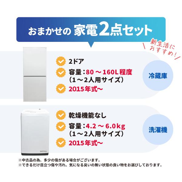 中古】らくらくおまかせ！家電2点セット 一人暮らし 新生活応援 家電 