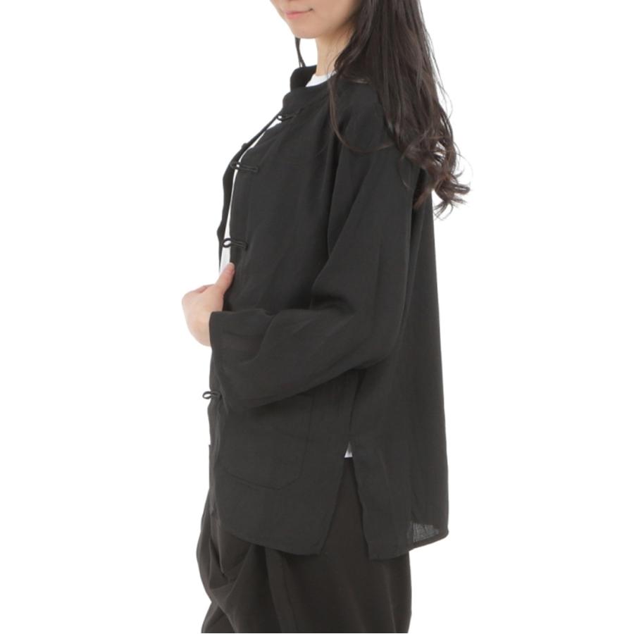 カンフーシャツ チャイナ ブラウス トップス 風 ストリート系 レディース 地雷 服 ゆったり ボタン ブラック 中華 ファッション 長袖 太極拳 メンヘラ 黒 Ag64 Ag64 Corronストア 通販 Yahoo ショッピング