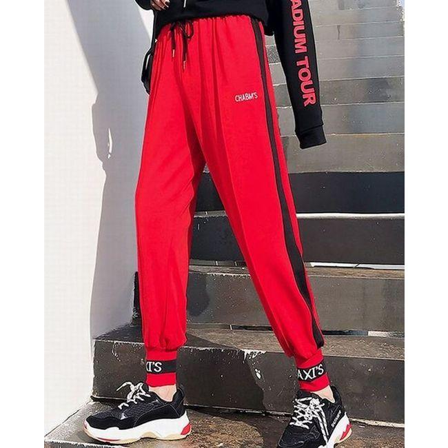 スリム ジャージ リラックス レディース ジョガーパンツ スポーツ ライン 下 トレーニング スポーツウェア ダンス ゆったり ボトム パンツ ジョガー 赤 黒 Ah68 Ah68 Corronストア 通販 Yahoo ショッピング