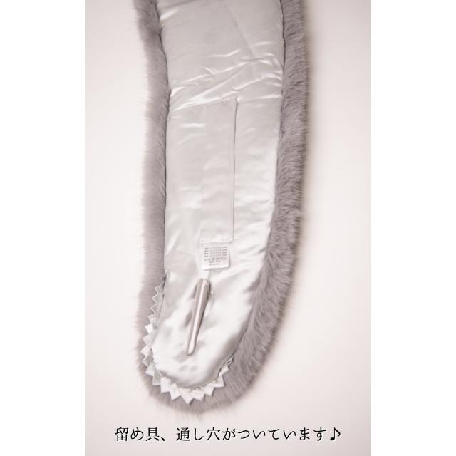 ★新品★高級成人式振袖ファー（ライトグレー） ☆送料無料☆2025年成人式 最高級フォックス調ショール ライトグレー