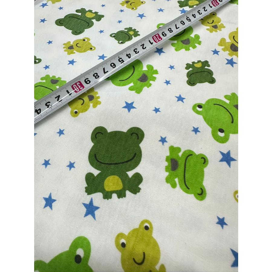 ニット生地 かわいいカエル スムース ハンドメイド 子供服 犬服 : 生地