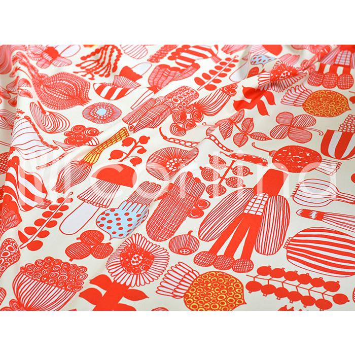 マリメッコ 生地 北欧 marimekko はぎれ ハーフカット プータルフリンパルハート  PUUTARHURIN PARHAAT 約70×50cm カットクロス 花柄 オックス ファブリック 布｜cortina｜07