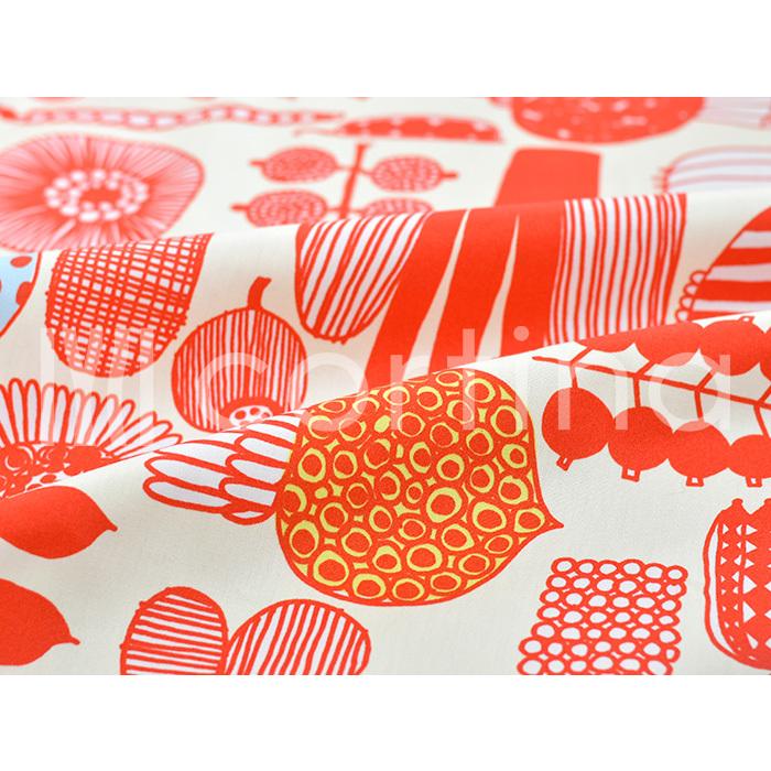 マリメッコ 生地 北欧 marimekko はぎれ ハーフカット プータルフリンパルハート  PUUTARHURIN PARHAAT 約70×50cm カットクロス 花柄 オックス ファブリック 布｜cortina｜09