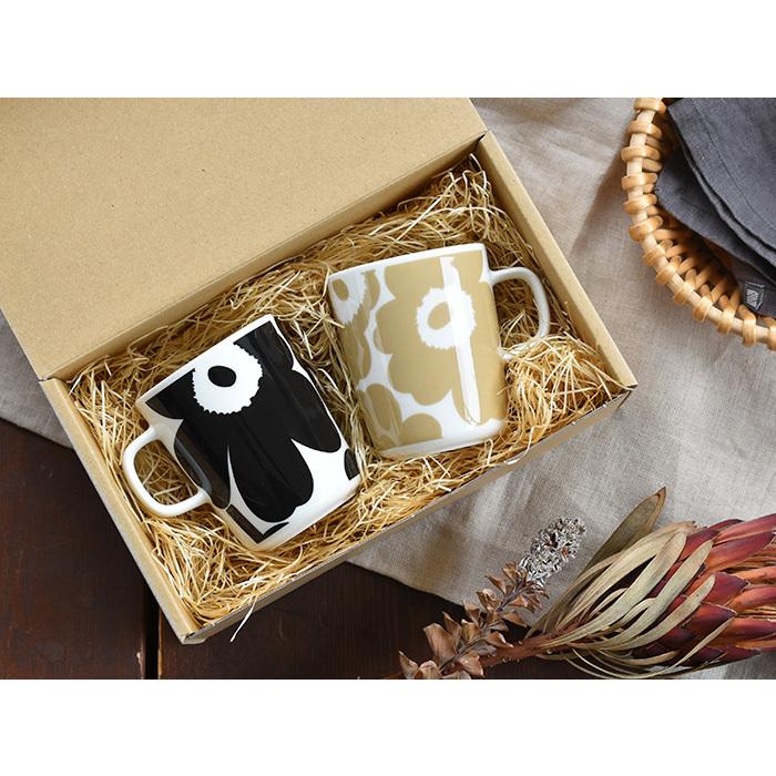 ギフトセット マリメッコ マグカップ 2個セット 2色セット ウニッコ Marimekko Unikko 結婚祝い ベージュ ブラック 食器 引越し祝い 新築祝い ギフト Gft Cr0026 Cortina 北欧生地と雑貨のお店 通販 Yahoo ショッピング