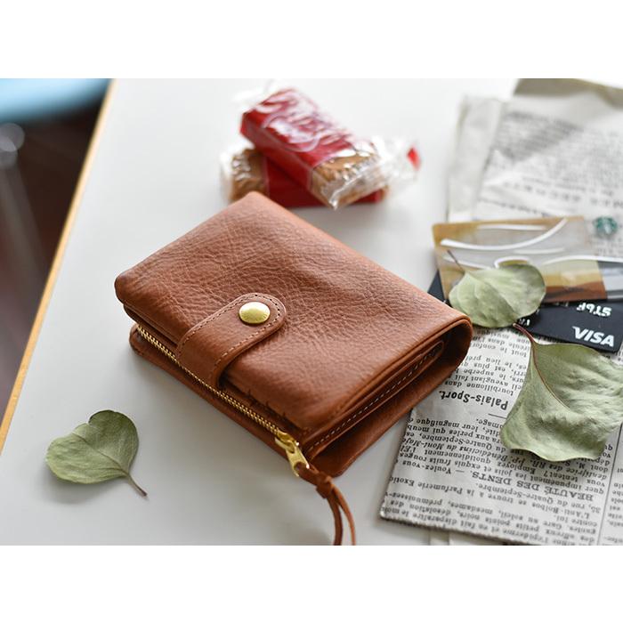 サンク 2つ折り財布 レザー ブラック ダークブラウン キャメル CINQ  