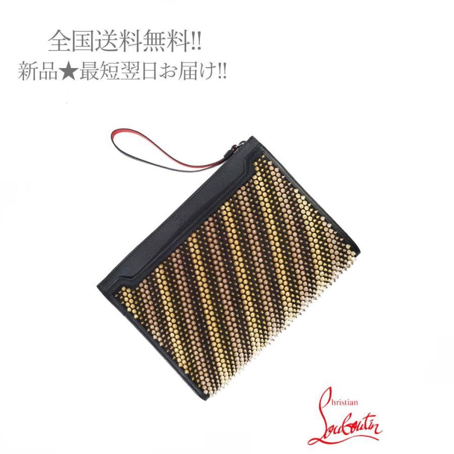 Christian Louboutin クリスチャン ルブタン クラッチバッグ Skypouch スカイポーチ スパイク イタリア製 メンズ 男 新品 Black Multi Metal G516 G516 シートラスト 通販 Yahoo ショッピング