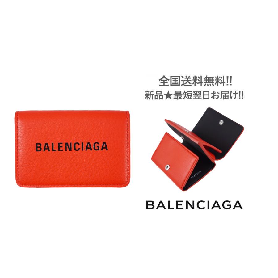 Balenciaga バレンシアガ 財布 エブリデイ ミニ ウォレット 三つ折り ロゴ イタリア製 メンズ 新品 6561 ビビッドレッド ブラック H381 H381 シートラスト 通販 Yahoo ショッピング