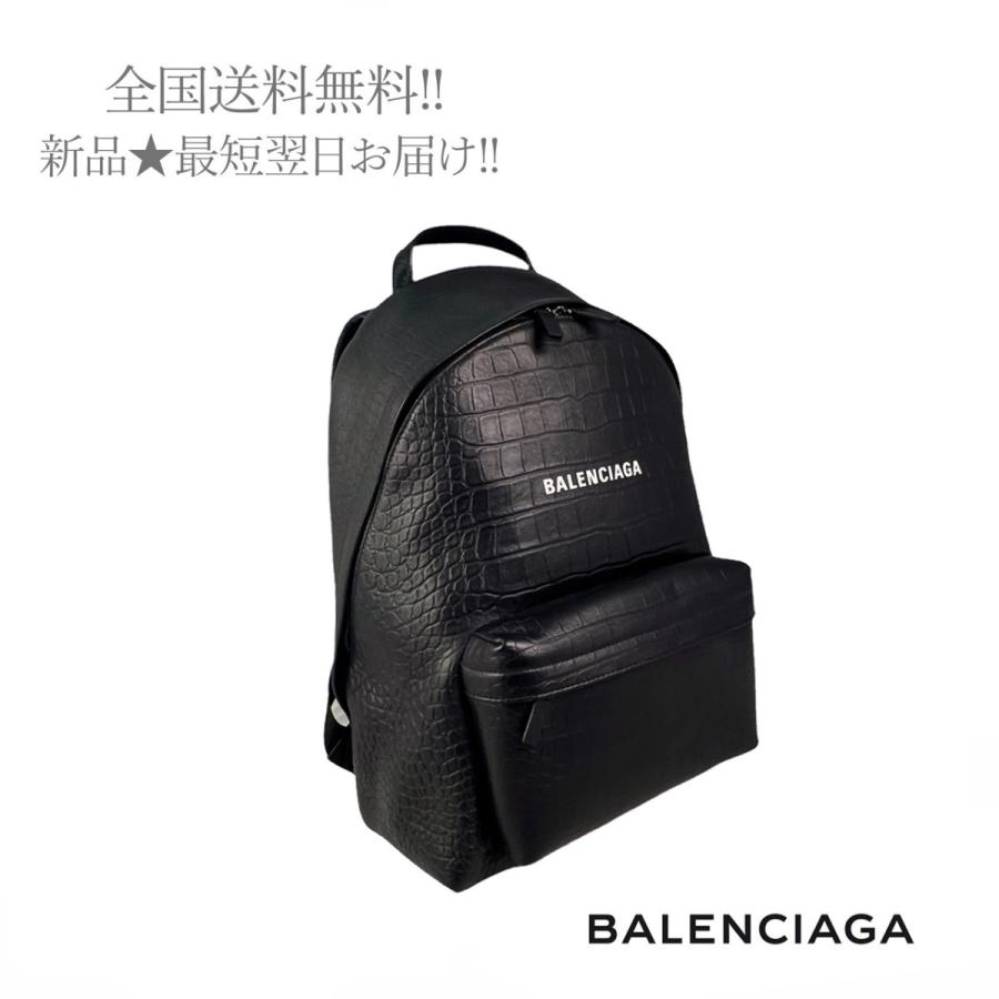 安いそれに目立つ バッグパック リュック バレンシアガ Balenciaga Everyday I876 ブラック 1090 新品 男 メンズ イタリア製 クロコエンボス レザー ロゴ エブリデイ リュックサック デイパック Mail Megabuilders In