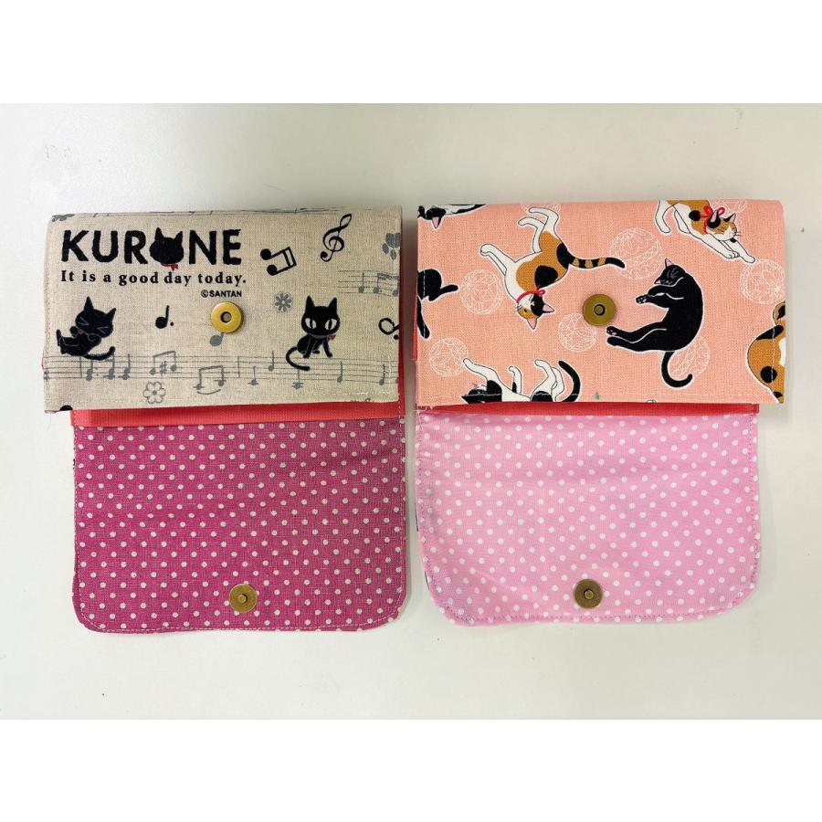 カード収納ケース 収納ポーチ 猫 大容量サイズ ハンドメイド 布製品
