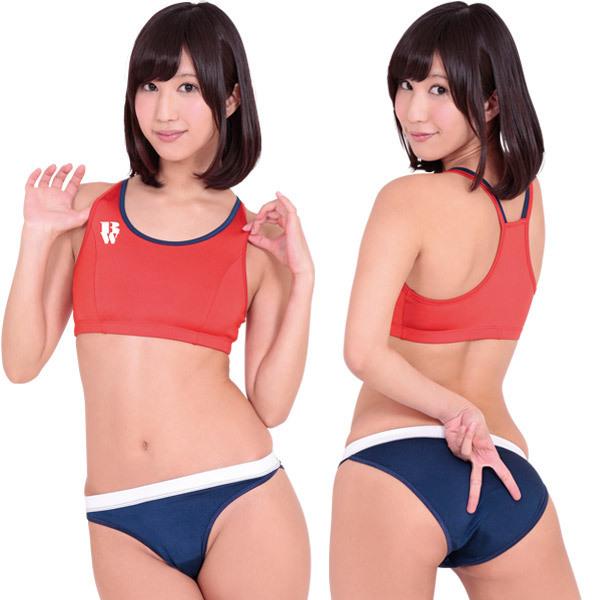 コスプレ 体操服 妄想ビーチバレービキニ レッド ユニフォーム 体操着 ブルマ 女子高生 制服 可愛い