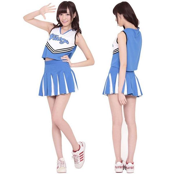 コスプレ チアダンス スカイ チア Lサイズ ブルー 大きいサイズ 男女兼用 チアガール チアリーダー 可愛い 衣装 コスチューム 応援 アイドル アニメ B287 コスプレ通信 通販 Yahoo ショッピング