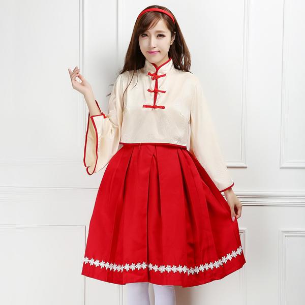 中華風バーチャルアイドル衣装 レッド コスプレ 可愛い チャイナドレス アニメ ゲーム キャラクター アイドル ハロウィン イベント コスチューム セクシー 衣装 日本初の