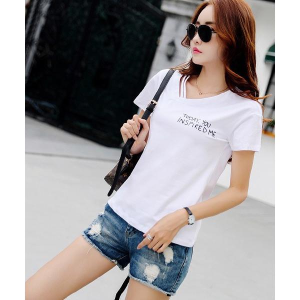 レディースvネック 2本紐デザインtシャツ ホワイト M ホワイト Tシャツ カットソー トップス カジュアル きれいめ 韓国ファッション 中国ファッション ギャル Mr0111 コスプレ通信 通販 Yahoo ショッピング