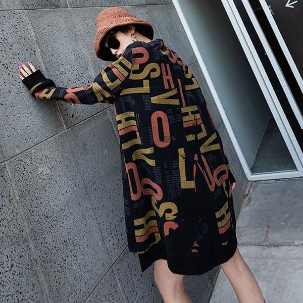 ストリート系デカ文字ロングトレーナー フリーサイズ ブラック スウェット ジャージ トップス カジュアル きれいめ 韓国ファッション 中国ファッション Mr0168 コスプレ通信 通販 Yahoo ショッピング