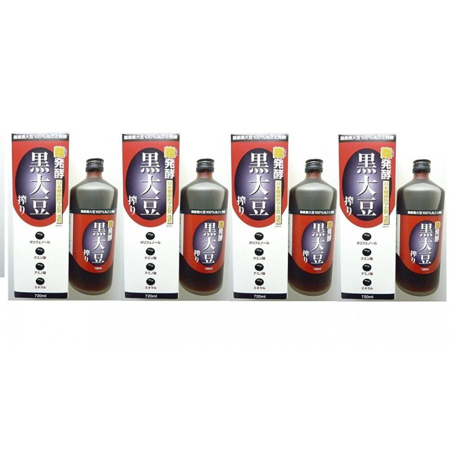 堤酒造 麹発酵黒大豆搾り720ml 4本セット 2ケ月相当 無添加