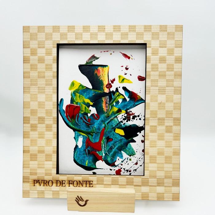 写真立て 縦 写真立て おしゃれ フォトフレーム ひのき 市松模様 | 