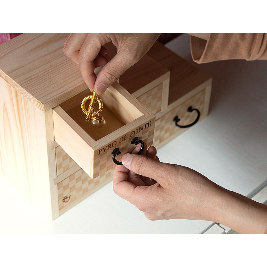 ひのき ヒノキ ミニ 箪笥 たんす タンス 階段箪笥 市松模様 茶 ひのき ヒノキ ミニ 箪笥 たんす タンス 階段箪笥 市松模様 茶