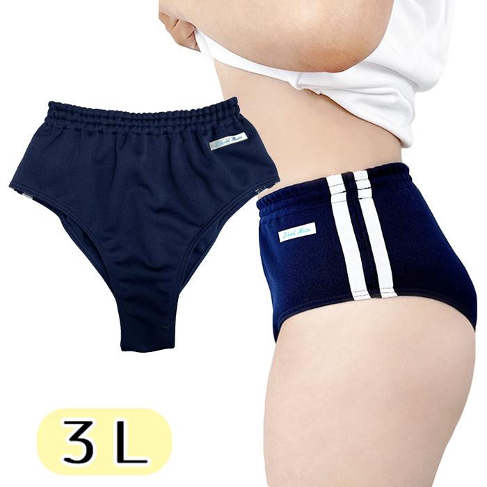 ライン入り ハーフバックタイプ ハイレグブルマー SchoolMate 3L wbb