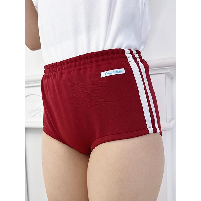 3L wbb-5780b SchoolMate 2本 ライン入りブルマー エンジ 3L wbb-5780b SchoolMate 2本 ライン入りブルマー エンジ