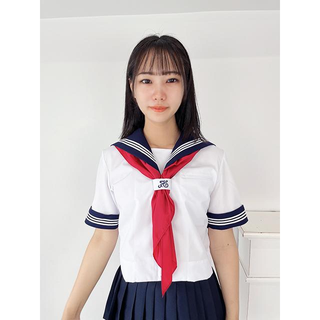 A体 スクールパール 春夏 前開き 半袖 セーラー服 上着のみ A体 スクールパール 春夏 前開き 半袖 セーラー服 上着のみ