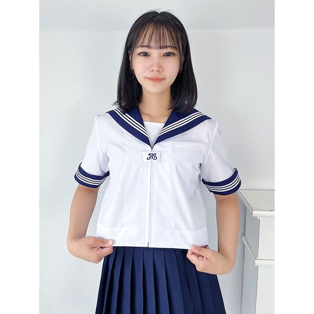 A体 スクールパール 春夏 前開き 半袖 セーラー服 上着のみ