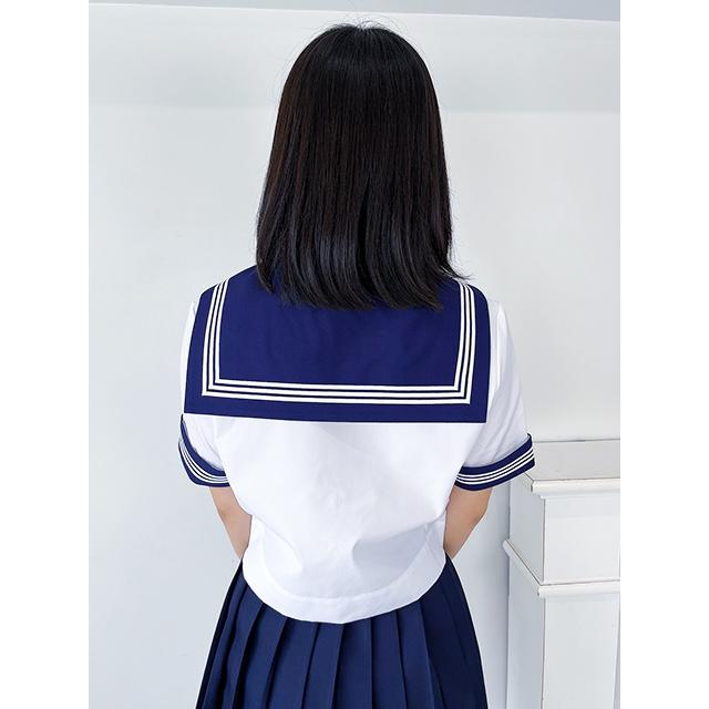 Ｂ体 スクールパール 前開き 半袖 セーラー かぶり 上着のみ wcs-15b