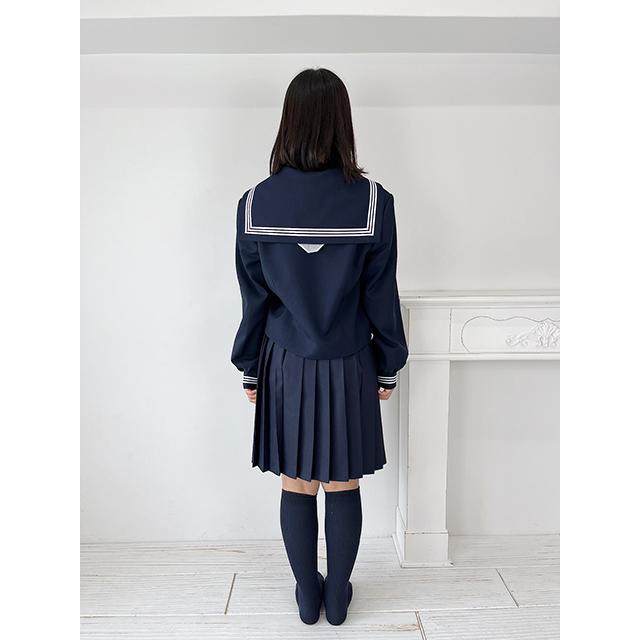 Ｂ体 スクールパール 秋冬 長袖 前開き かぶり セーラー 上着単品 wcs-000130-B wcs-304b セーラー服 レディース ウール混合 コスチューム 本格 制服 学生の画像
