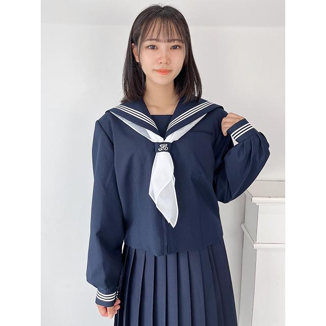 Ｂ体 スクールパール 秋冬 長袖 前開き かぶり セーラー 上着単品 wcs-000130-B wcs-304b セーラー服 レディース ウール混合 コスチューム 本格 制服 学生の画像