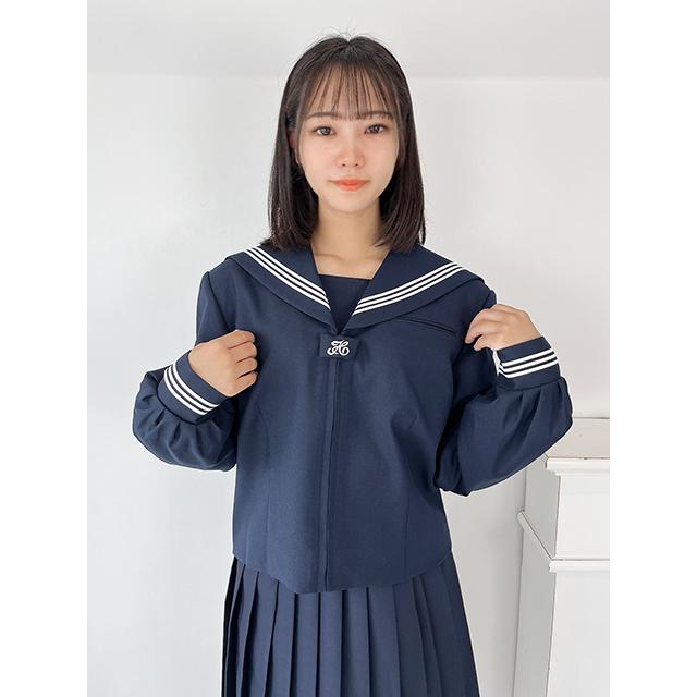 Ｂ体 スクールパール 秋冬 長袖 前開き かぶり セーラー 上着単品 wcs-000130-B wcs-304b セーラー服 レディース ウール混合 コスチューム 本格 制服 学生の画像
