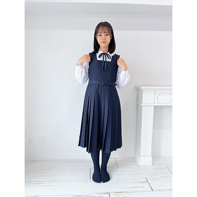 T200 No.6002 秋冬ジャンパースカート ネイビー 無地 制服 ジャンパー  