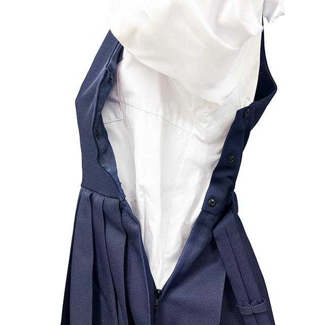 秋冬ミニ丈ジャンパースカート T155〜T185 ネイビー 無地 制服 ジャンスカ No.6002-40 レディース プリーツスカート wjs-06 日本製 コスチューム コスプレ 衣装_16