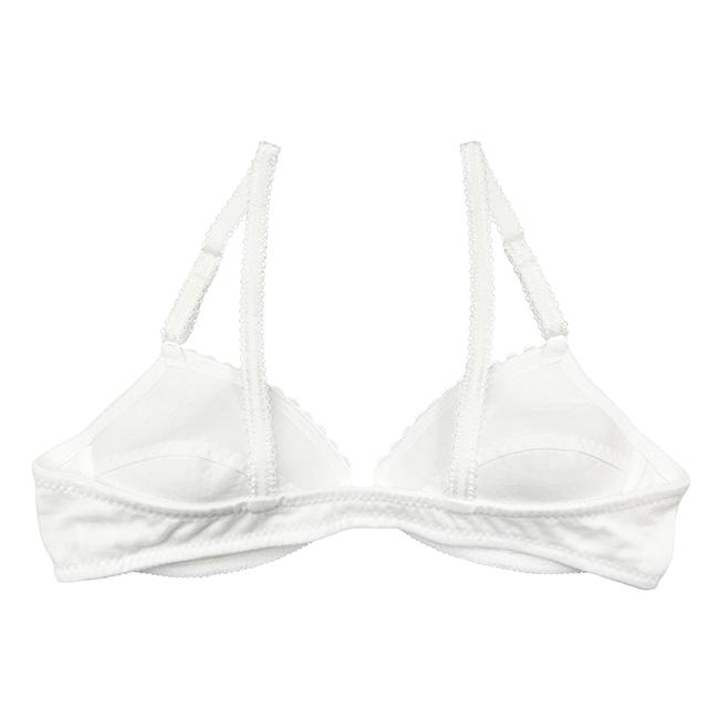 綿100％ ノンワイヤー フロントホックブラジャー M LL 3L wma-14